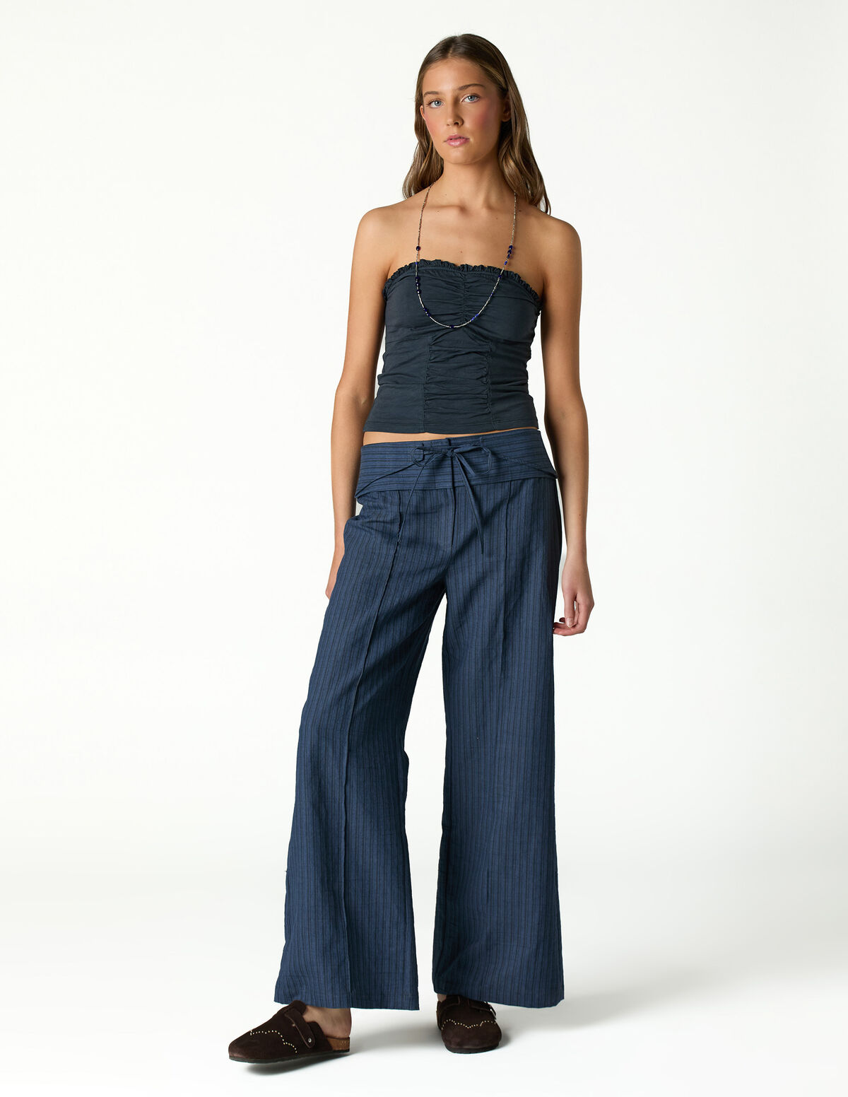 BLUE STRIPED TROUSERS