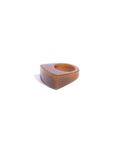 Brown resin semi-round ring - View all > - Nícoli