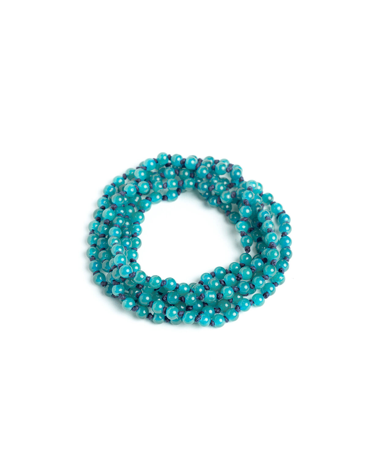 COLLAR BEADS CRISTAL AZULES