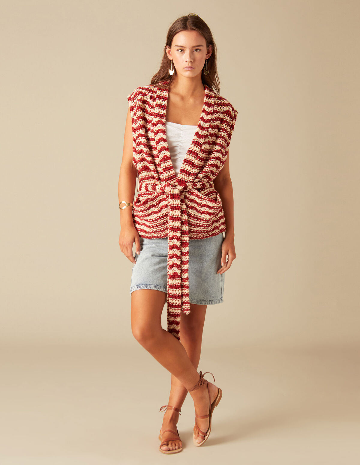 STRIPPED VEST 