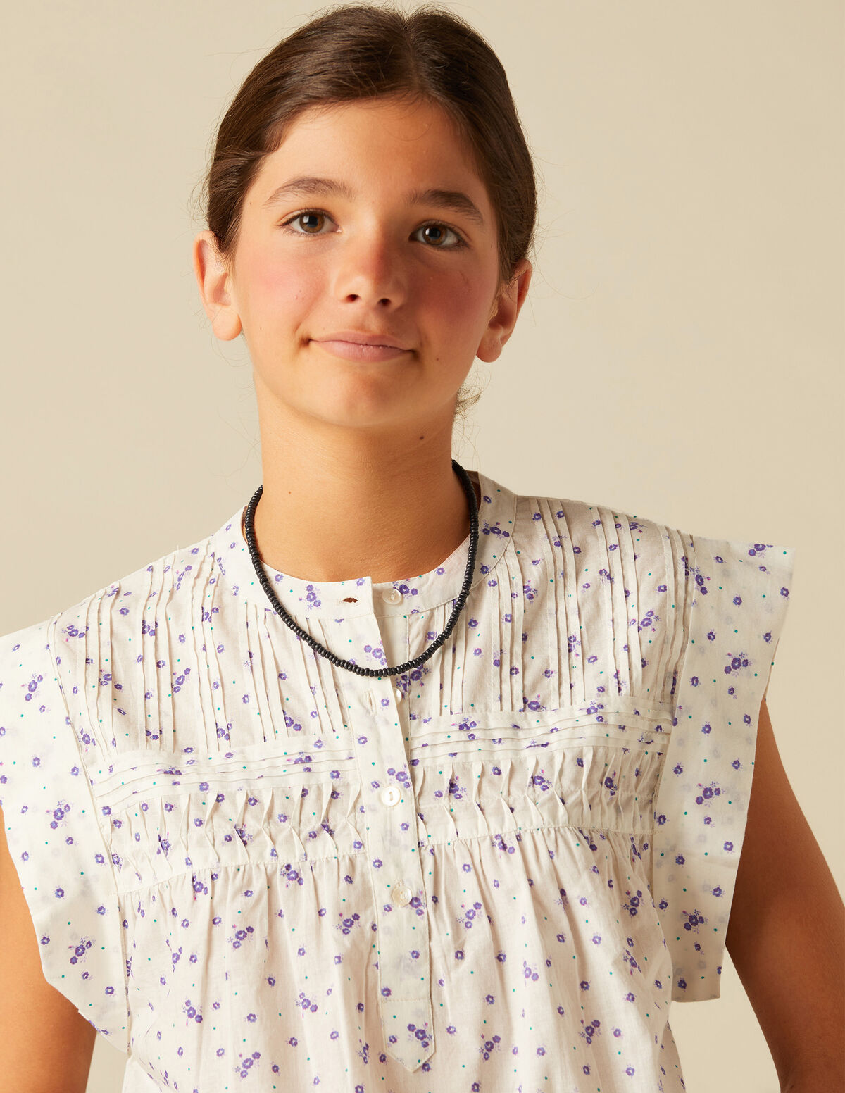 CHEMISE FLEUR MAILLE MÛRE