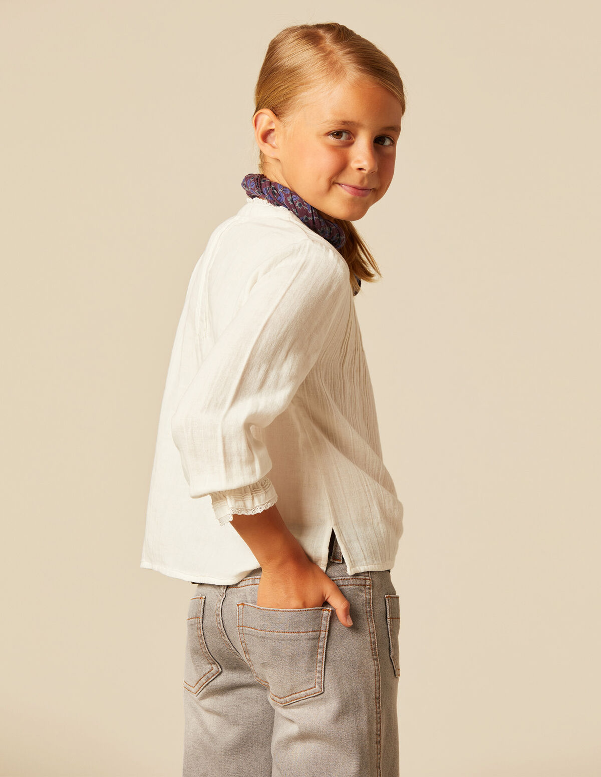 Pantalón bolsillos vaquero azul