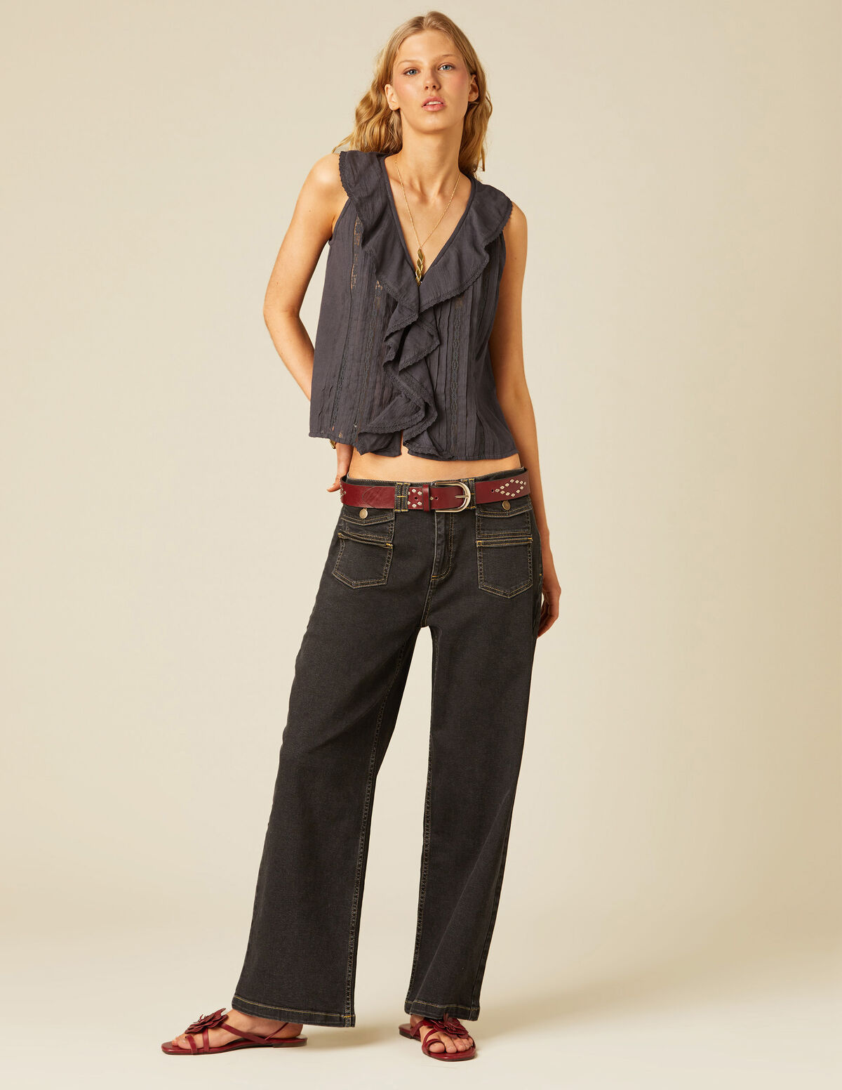 ANTHRACITE MIX TROUSERS POCKETS