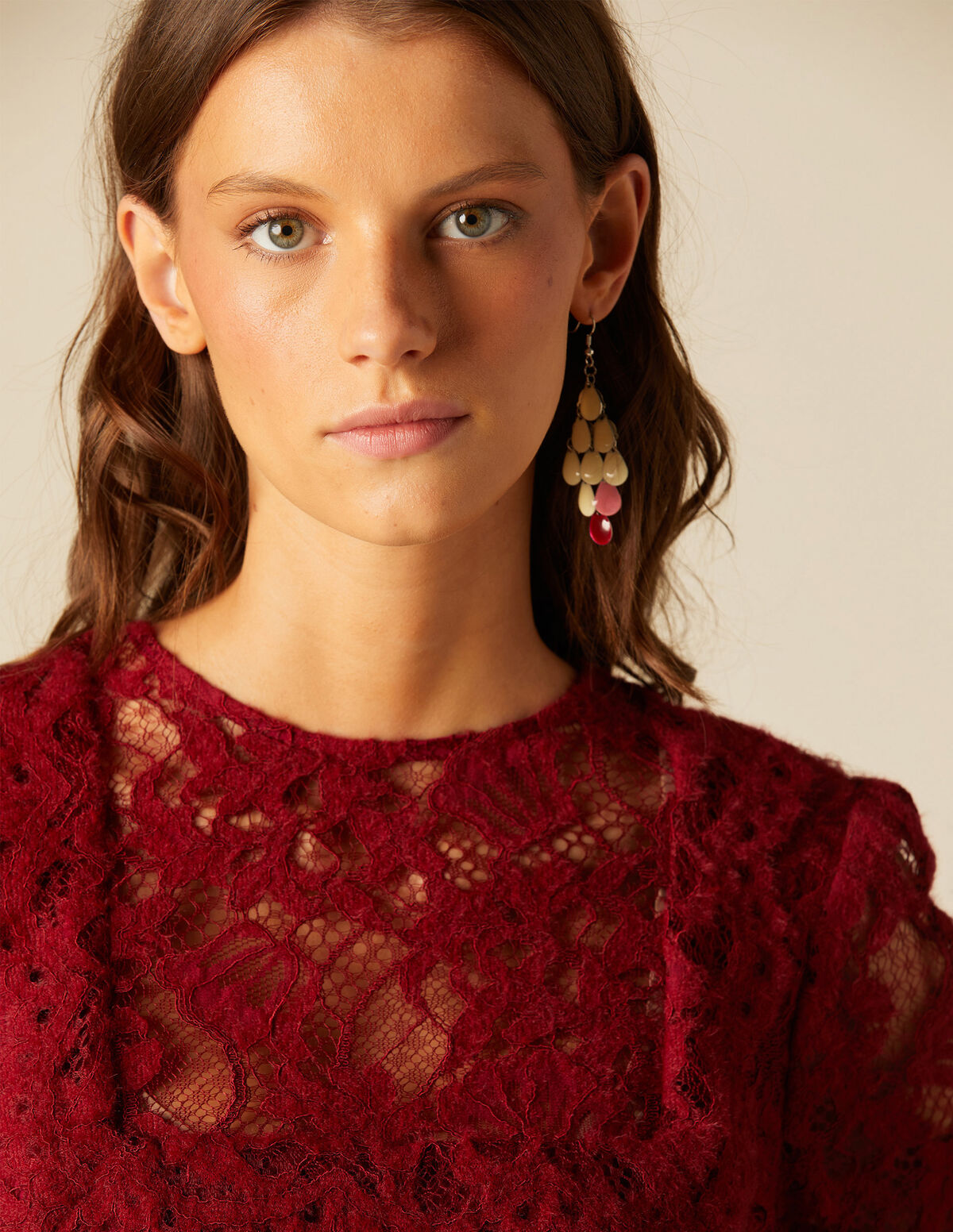 ROBE DENTELLE ROUGE