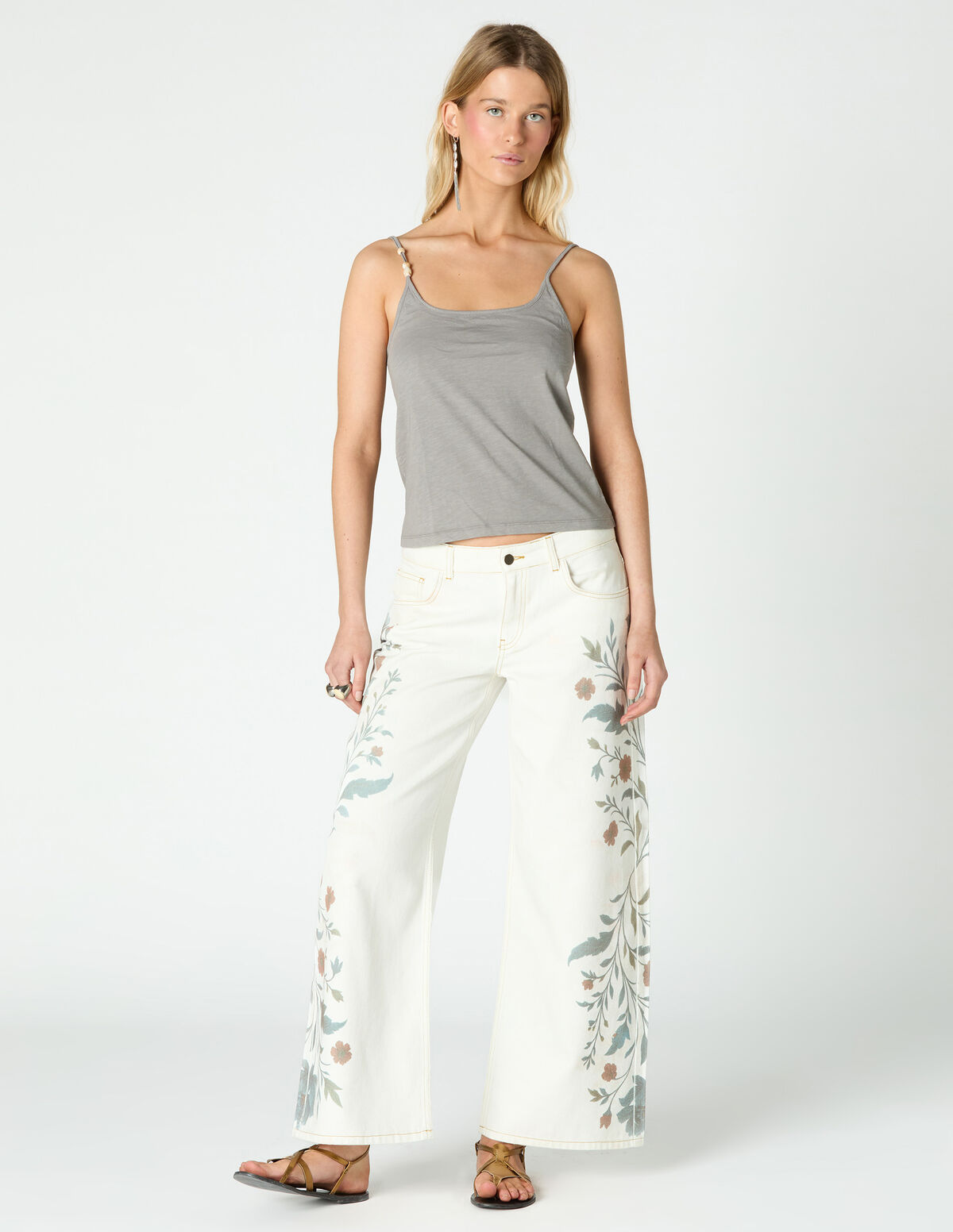 PANTAL&Oacute;N DENIM AZUL PRINT