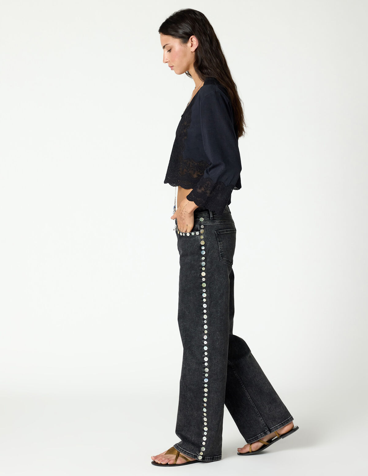 ANTHRACITE BUTTONED SHIRT 