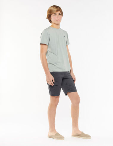 Anthracite short chinos with pockets - Clothing - Nícoli