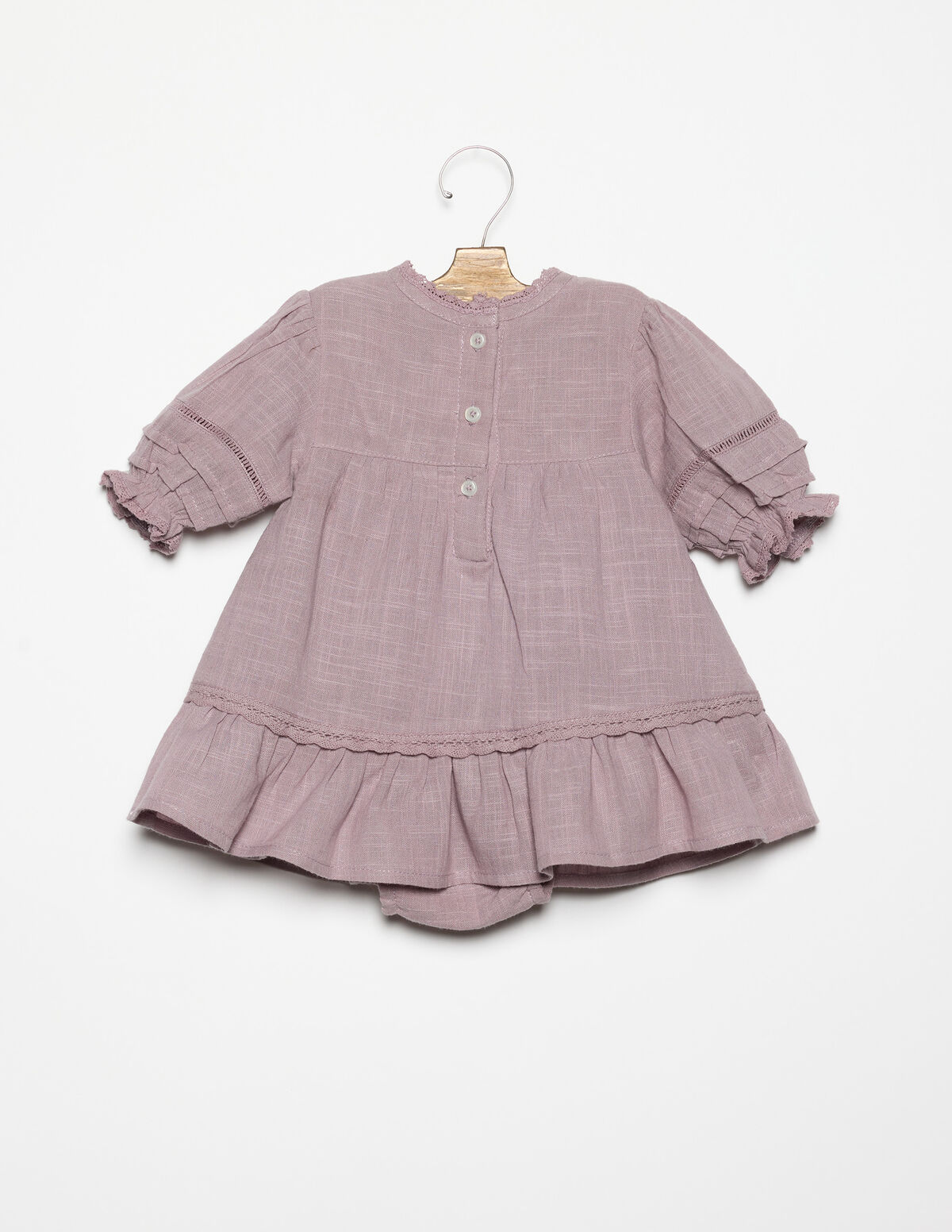 ROBE BROD&Eacute;E FLEUR SMOKE