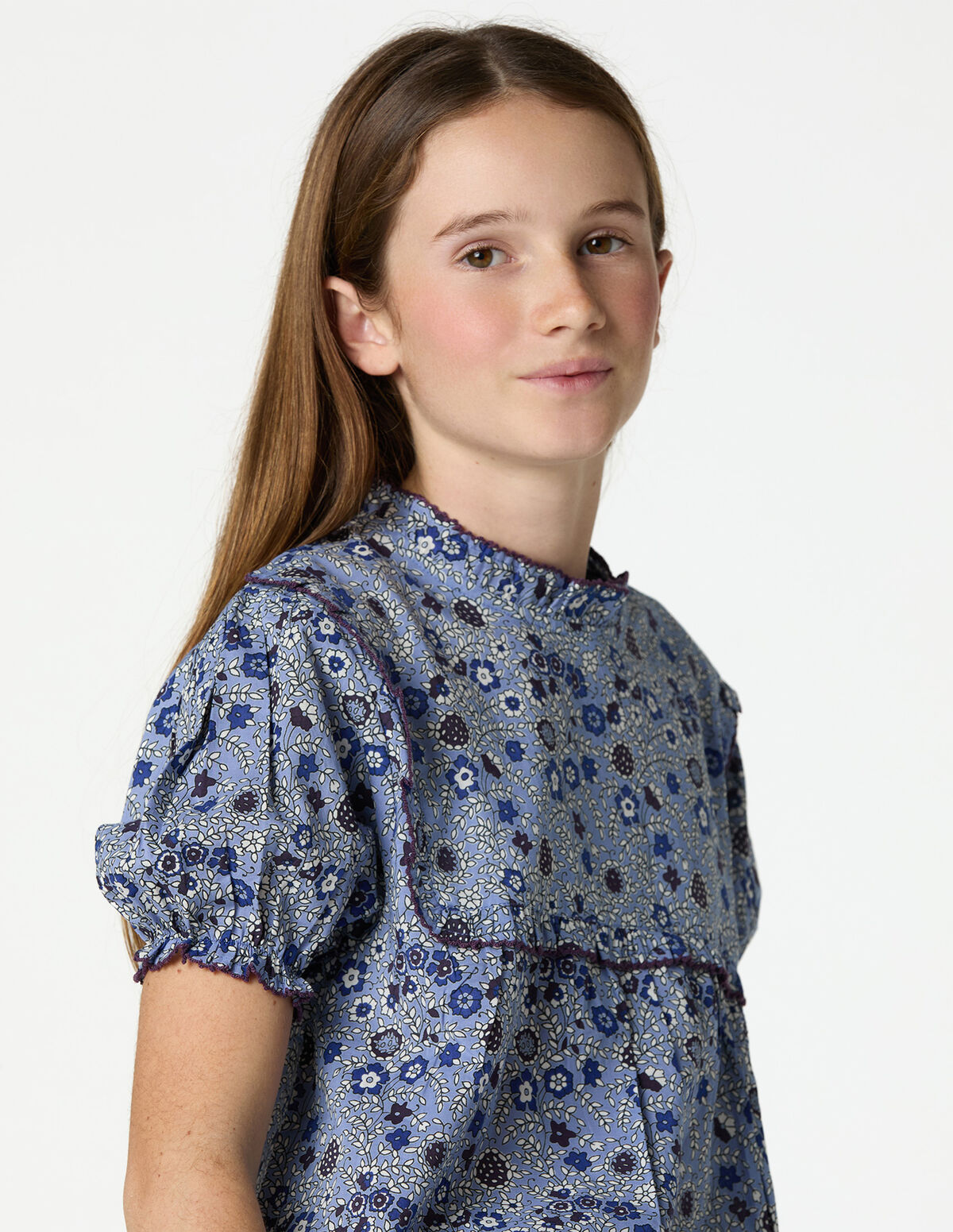BLUE FLORAL PRINT SHIRT 