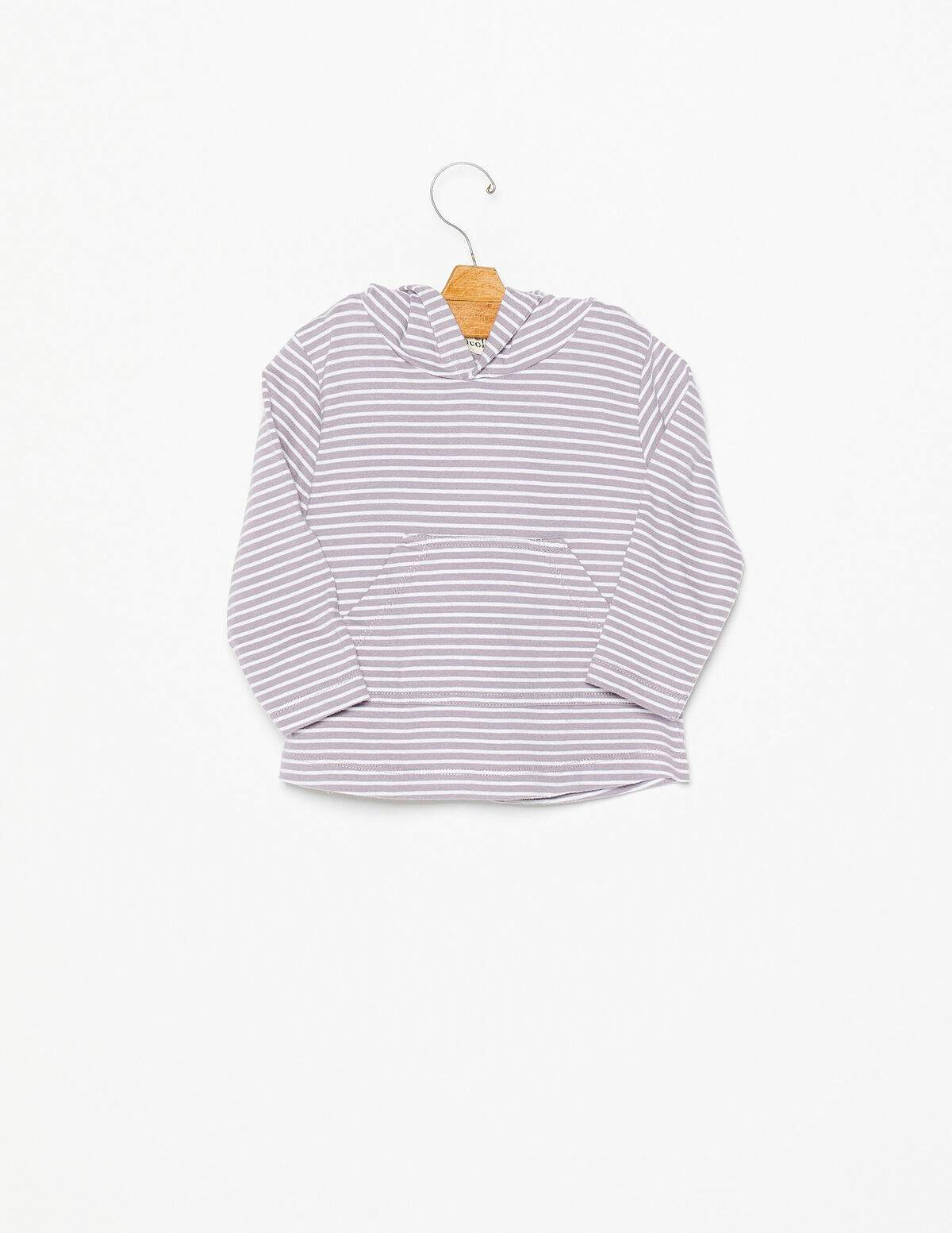 Purple striped sweatshirt