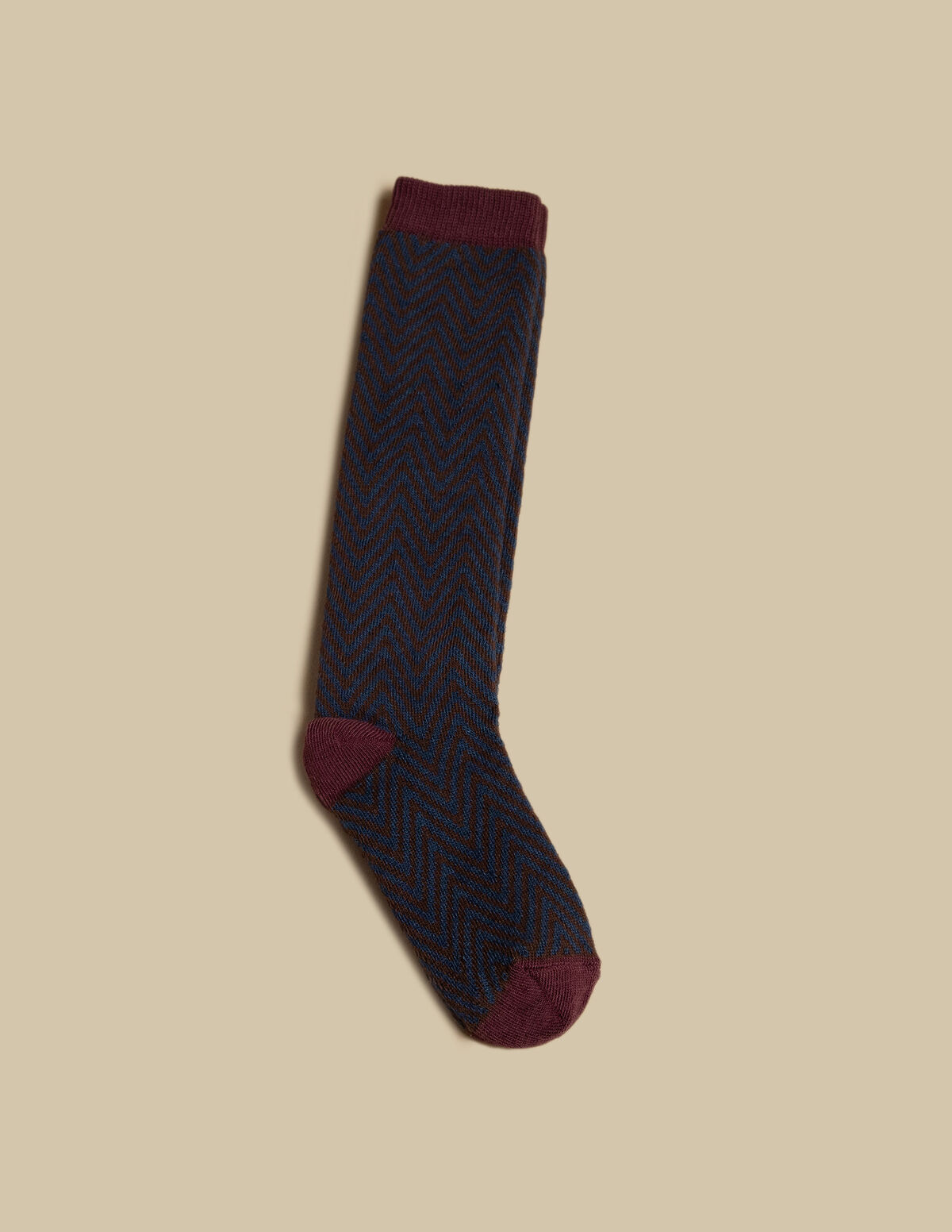 BERRY TEXTURED STRIPED SOCKS