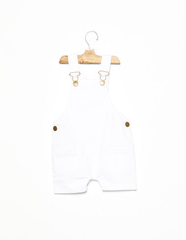 White denim dungarees - Rompers & Dungarees - Nícoli