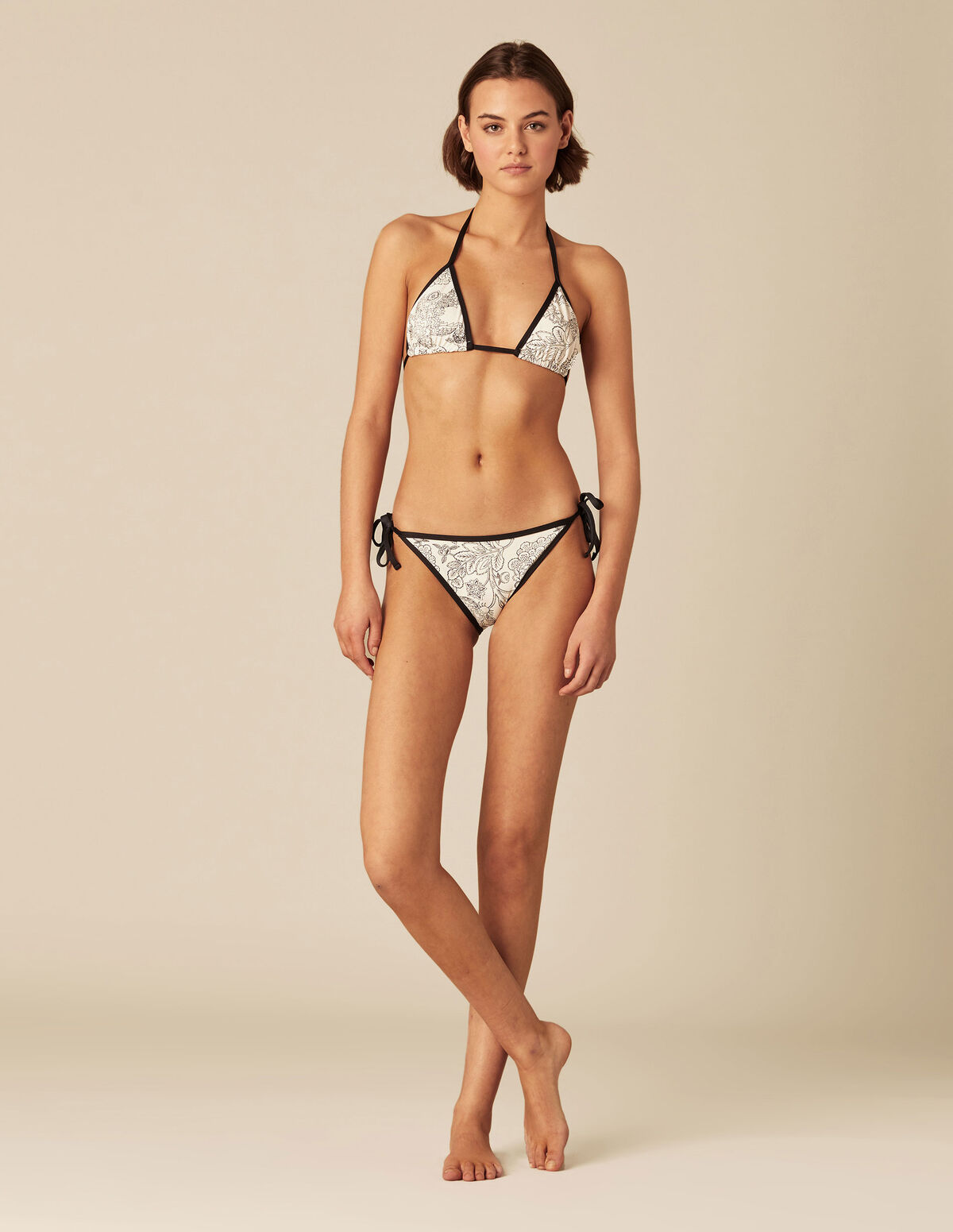 BIKINI FLEUR ANTHRACITE