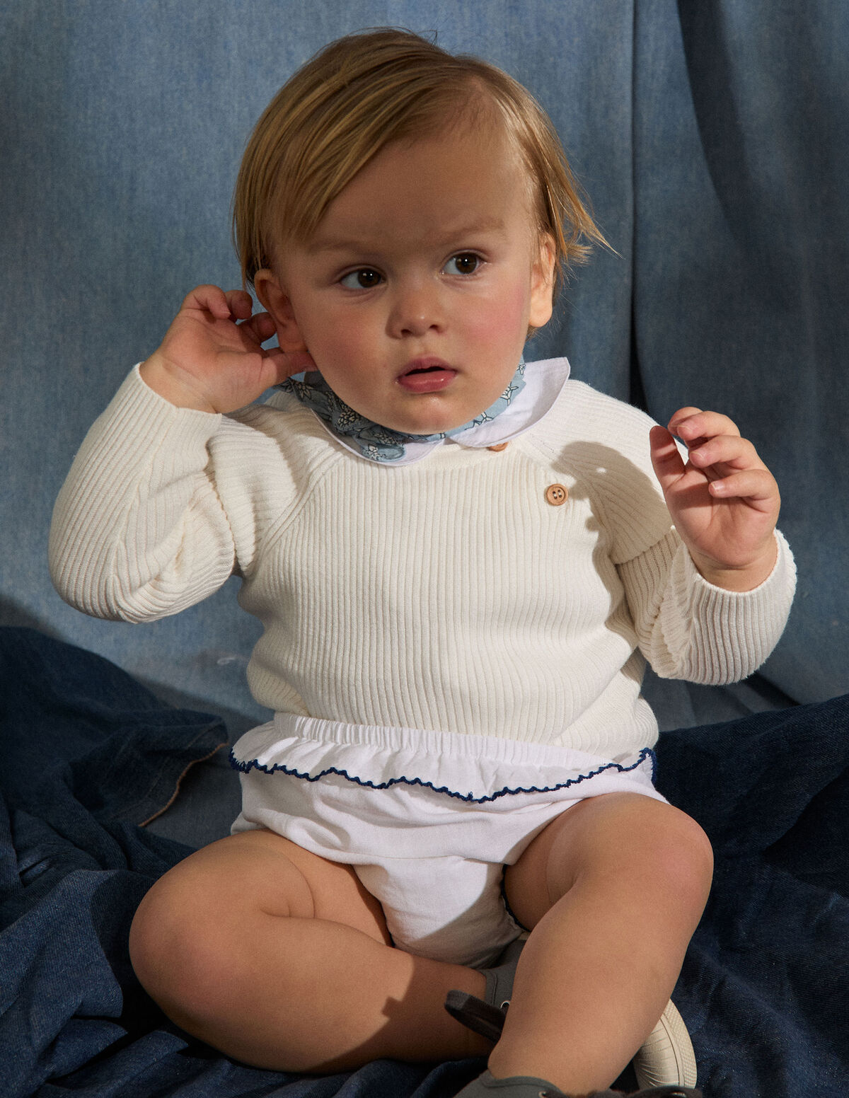 PULL BÉBÉ MAILLE BLEU
