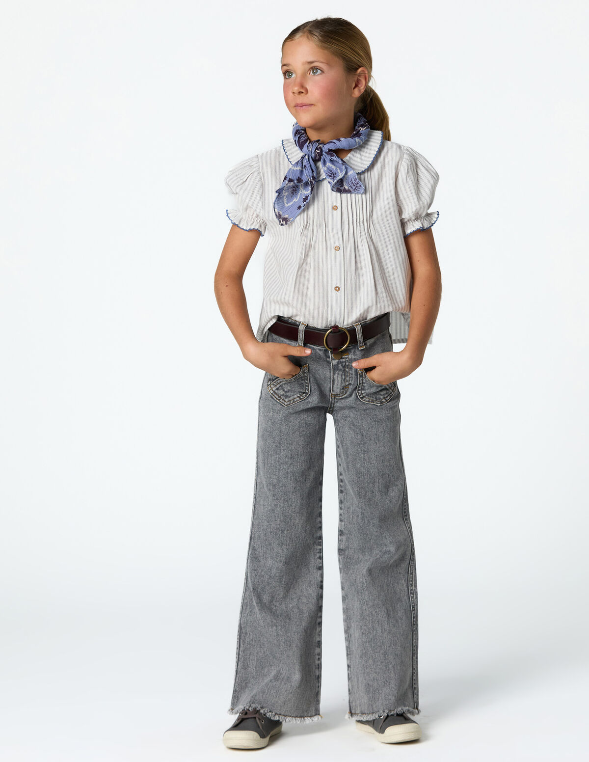 BLUE CROSS-POCKET TROUSERS