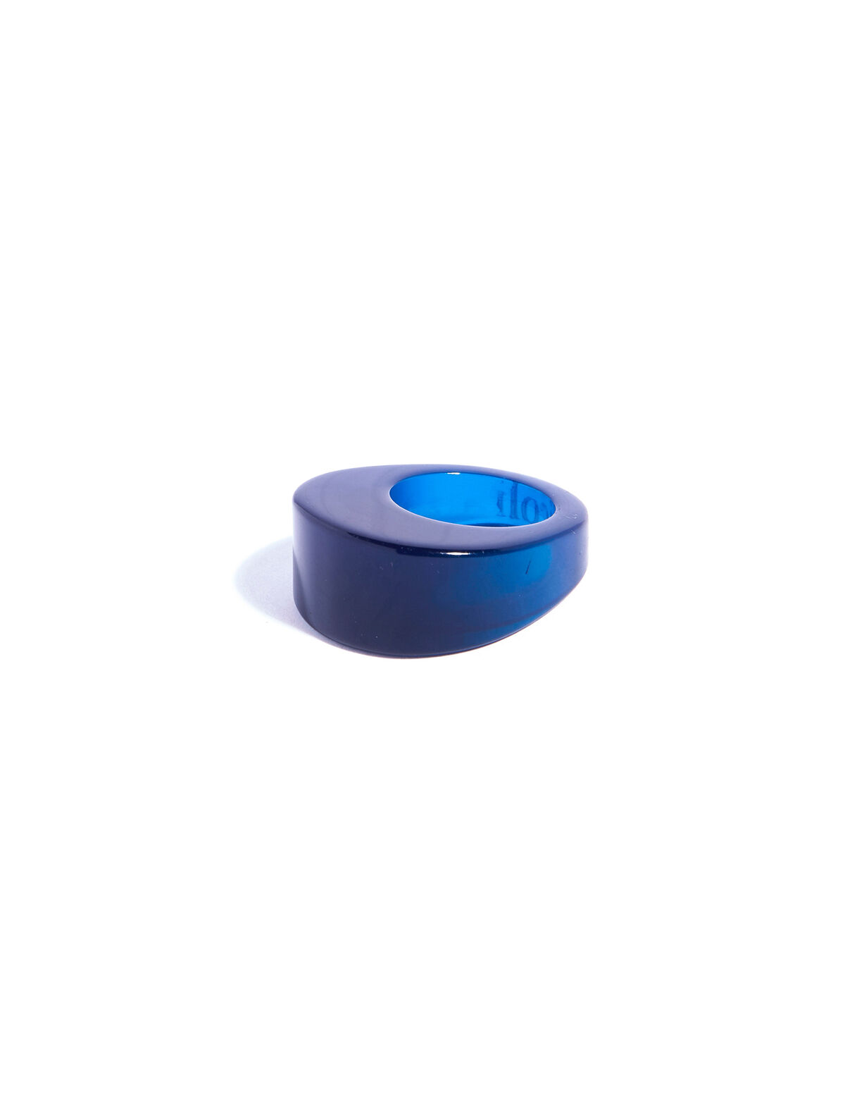 Blue resin oval ring - Jewellery - Nícoli