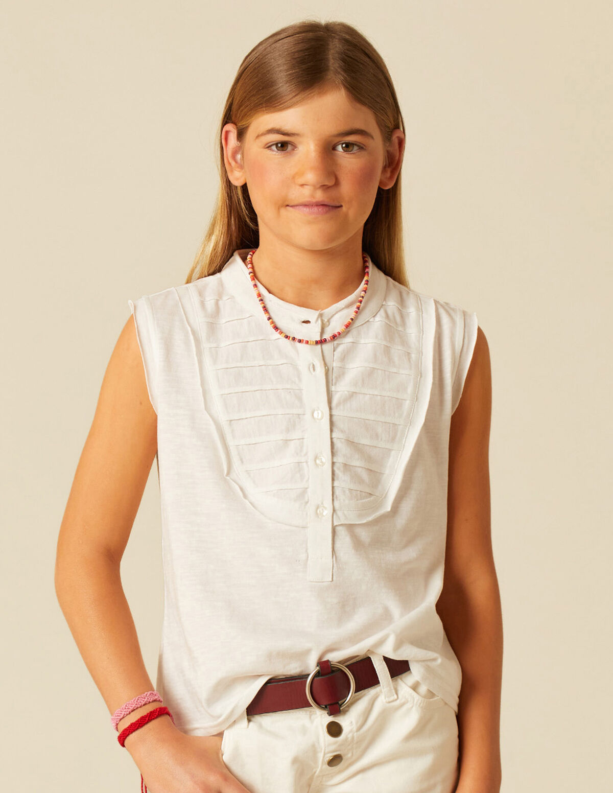 T-SHIRT TIRAS BRANCA