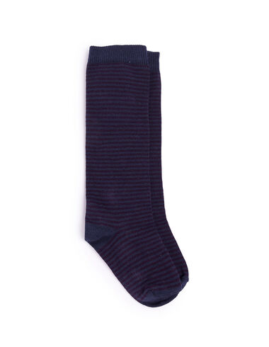 Blue two-tone small stripe socks - View all> - Nícoli