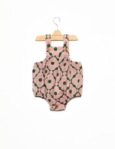 Large strawberry flower print buttoned playsuit - View all > - Nícoli