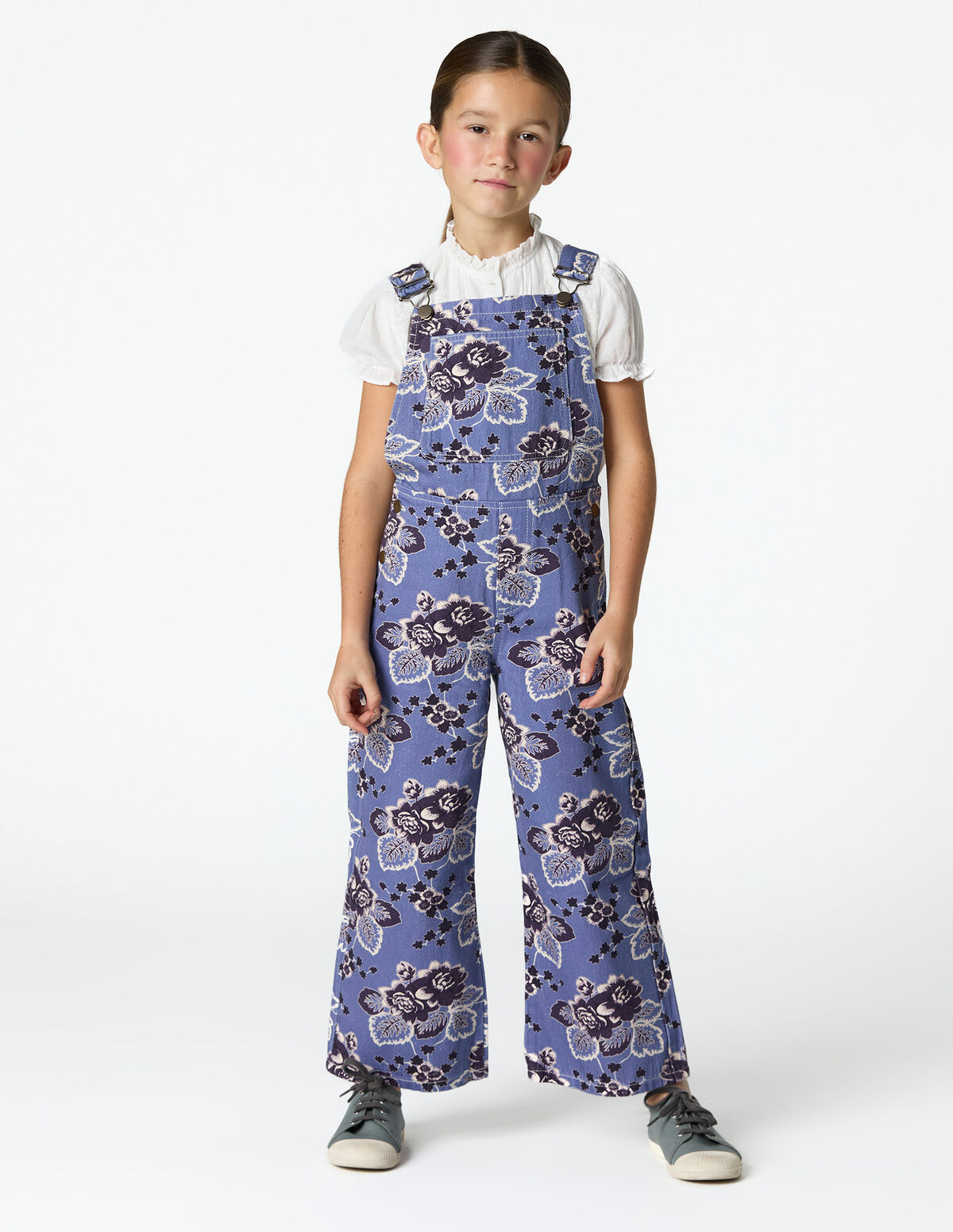SALOPETTE PRINT VINTAGE BLEU D'ANILINE