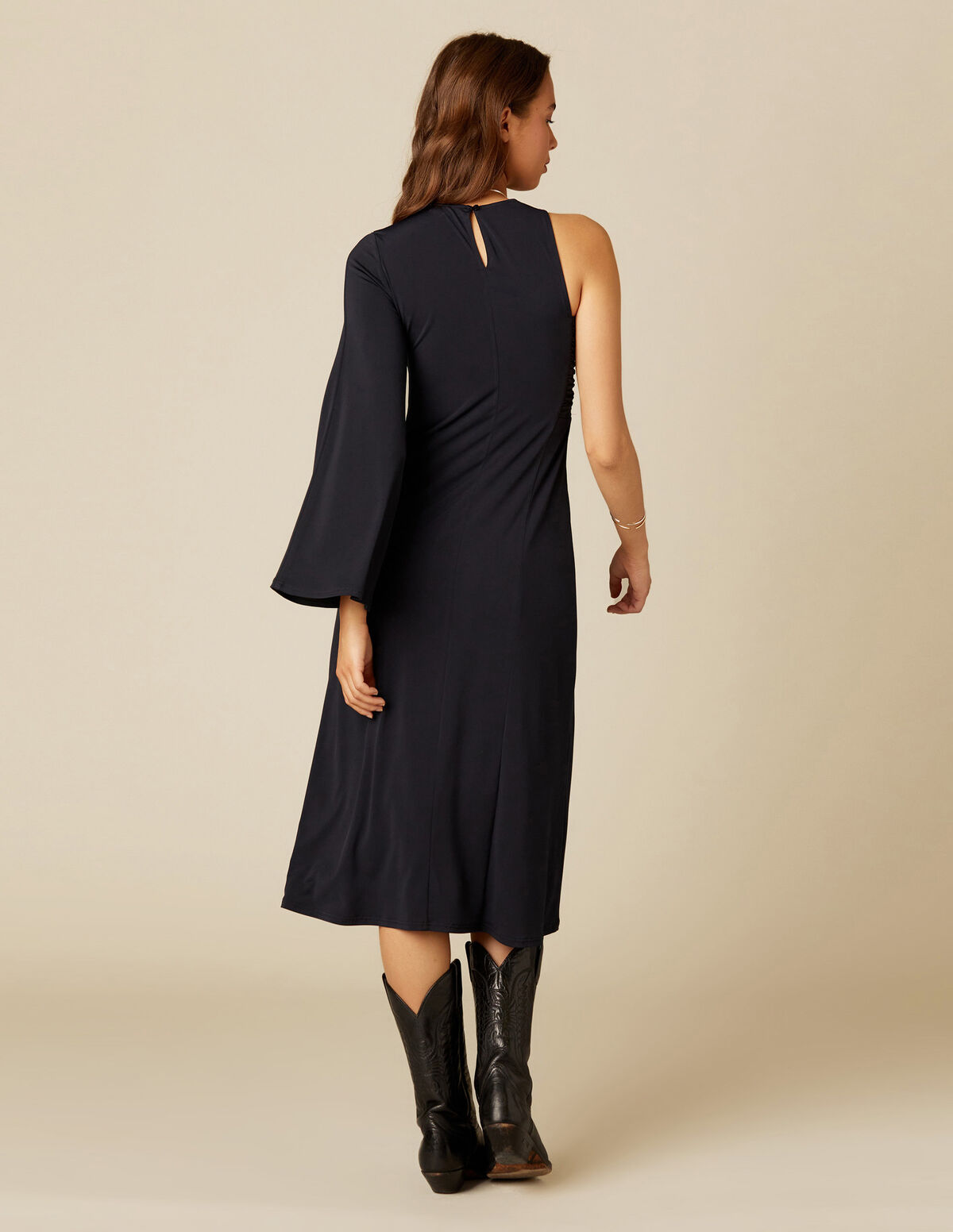 ROBE ASYMÉTRIQUE ANTHRACITE