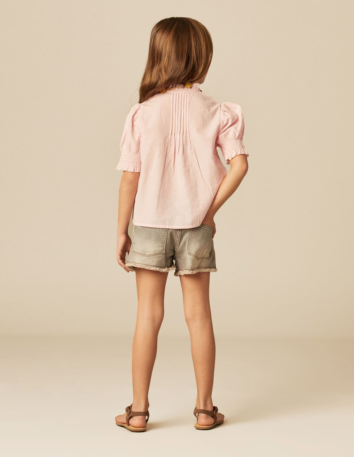 BLUE PIN-TUCK SHIRT