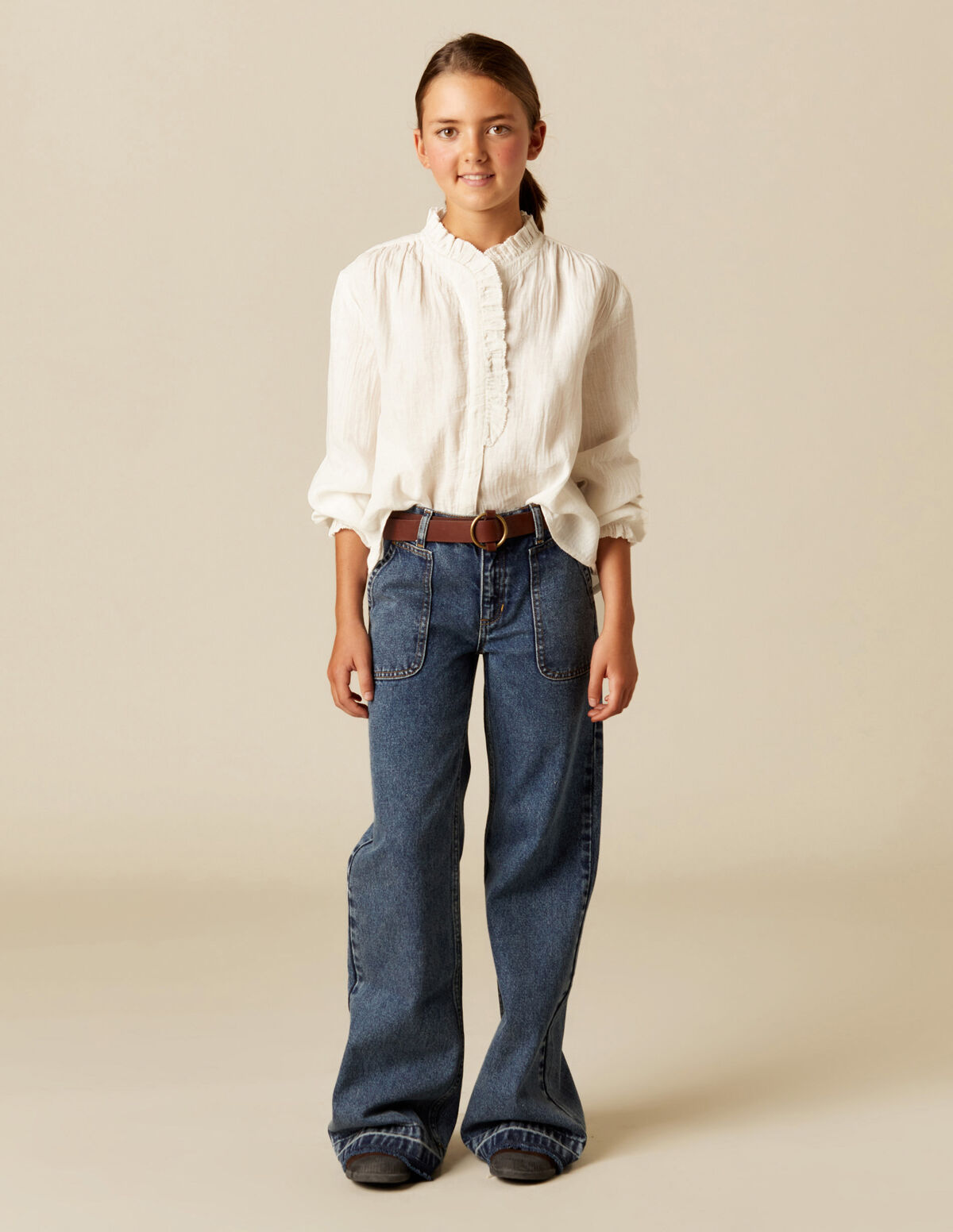 PANTALÓN WIDE LEG VAQUERO