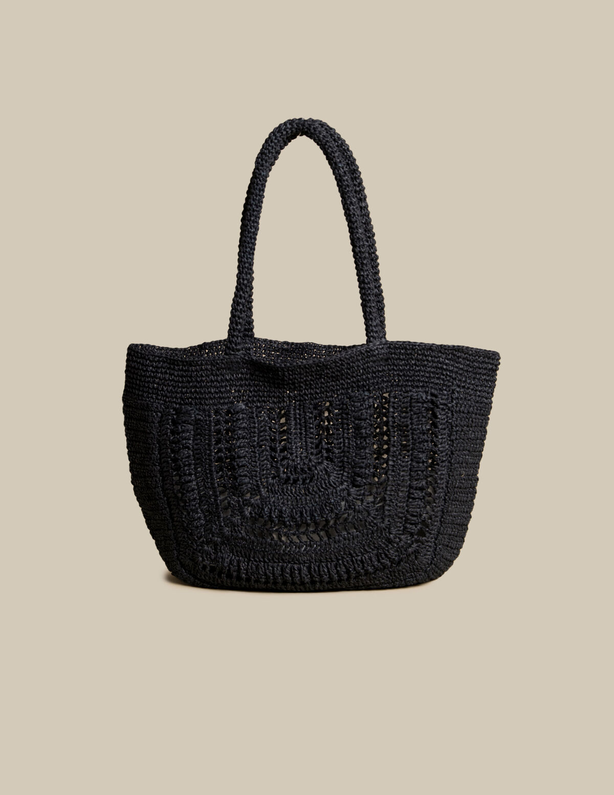 BOLSO GRANDE RAFIA ANTRACITA