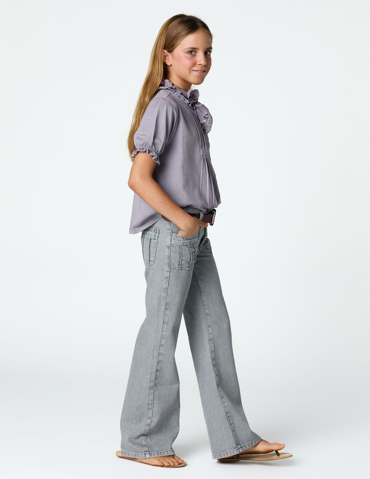 LIGHT GREY POCKET TROUSERS