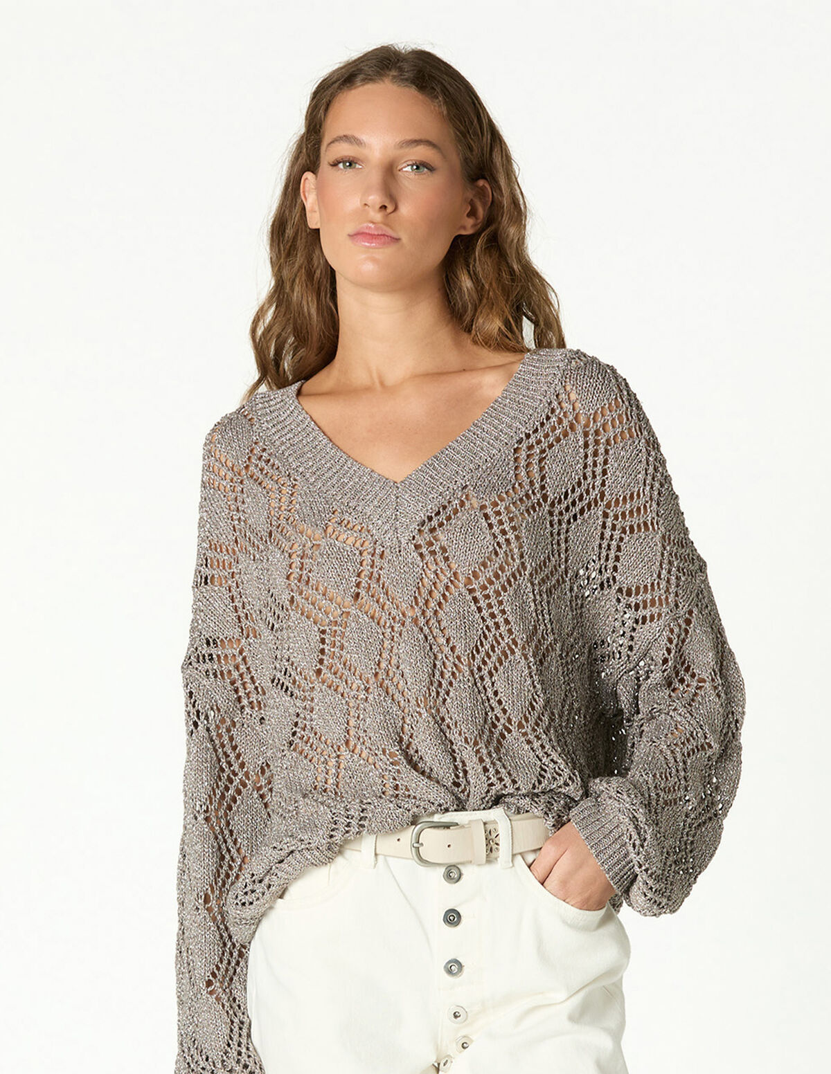 JERSEY PUNTO BRILLO PLATA