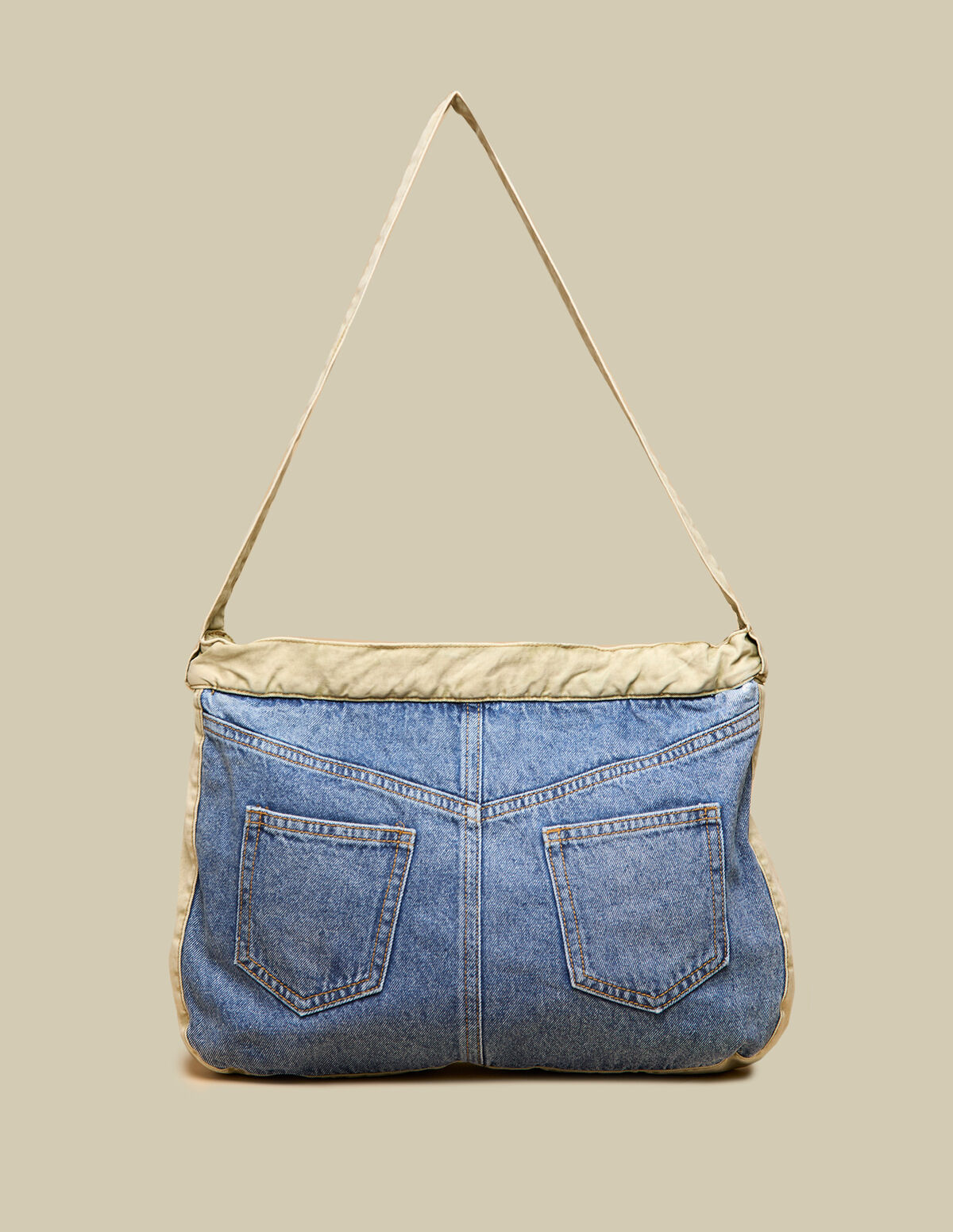 ANTHRACITE DENIM CONTRAST BAG