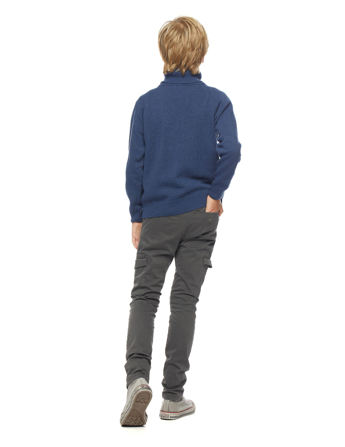 Pantalón cargo largo gris oscuro
