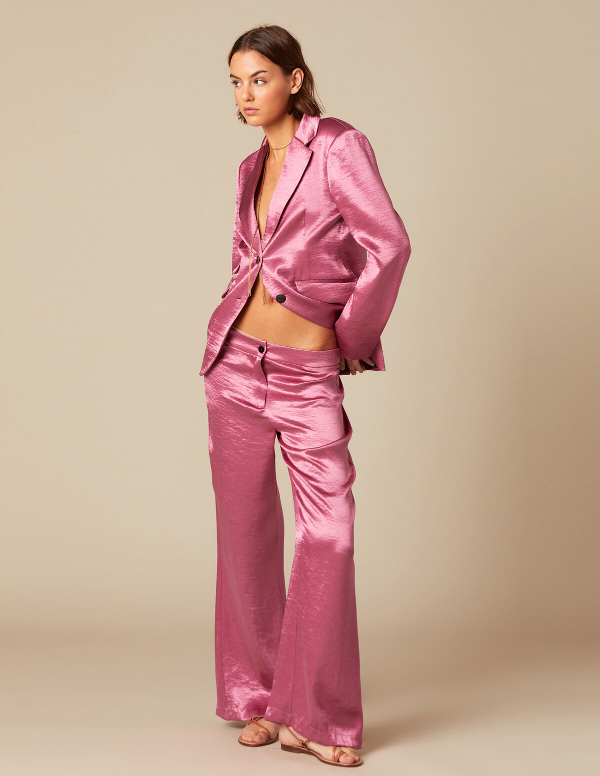 BLAZER SATINÉ VERT