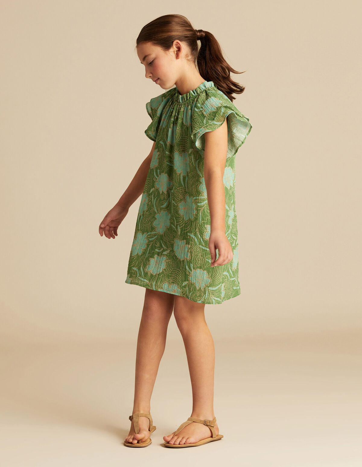 VESTIDO PRINT FLOR VERDES