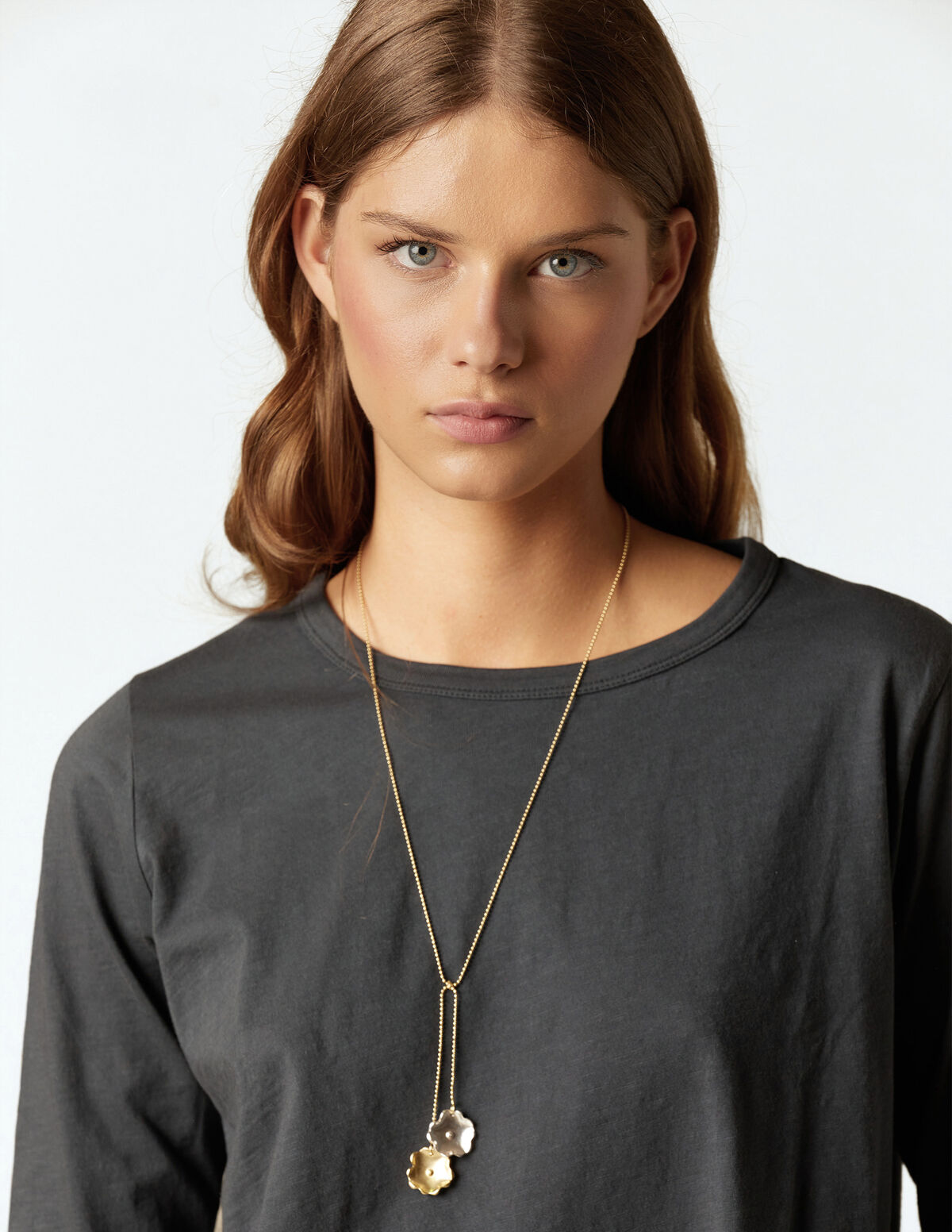 T-SHIRT MANCHES LONGUES ANTHRACITE &laquo; nn &raquo;