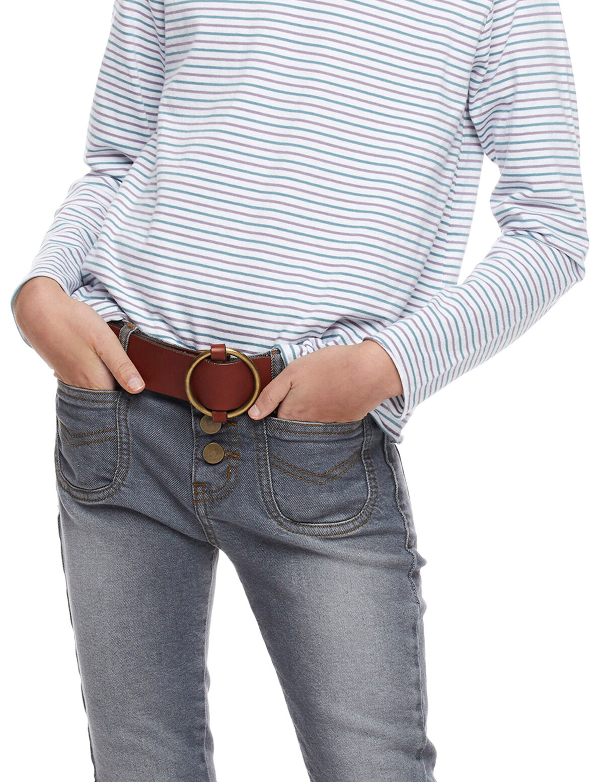 Pantalón campana vaquero azul claro