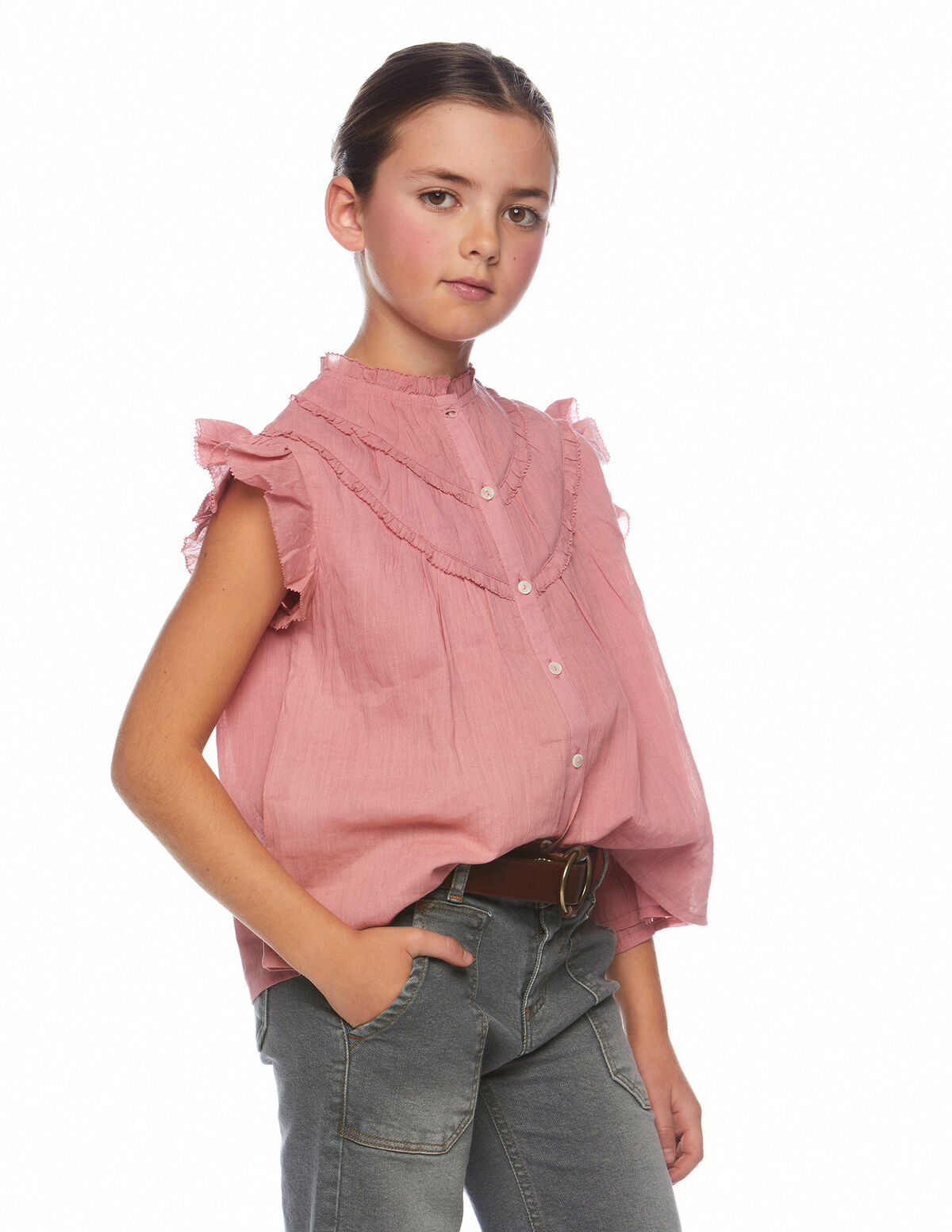Camisa corte pico fresa