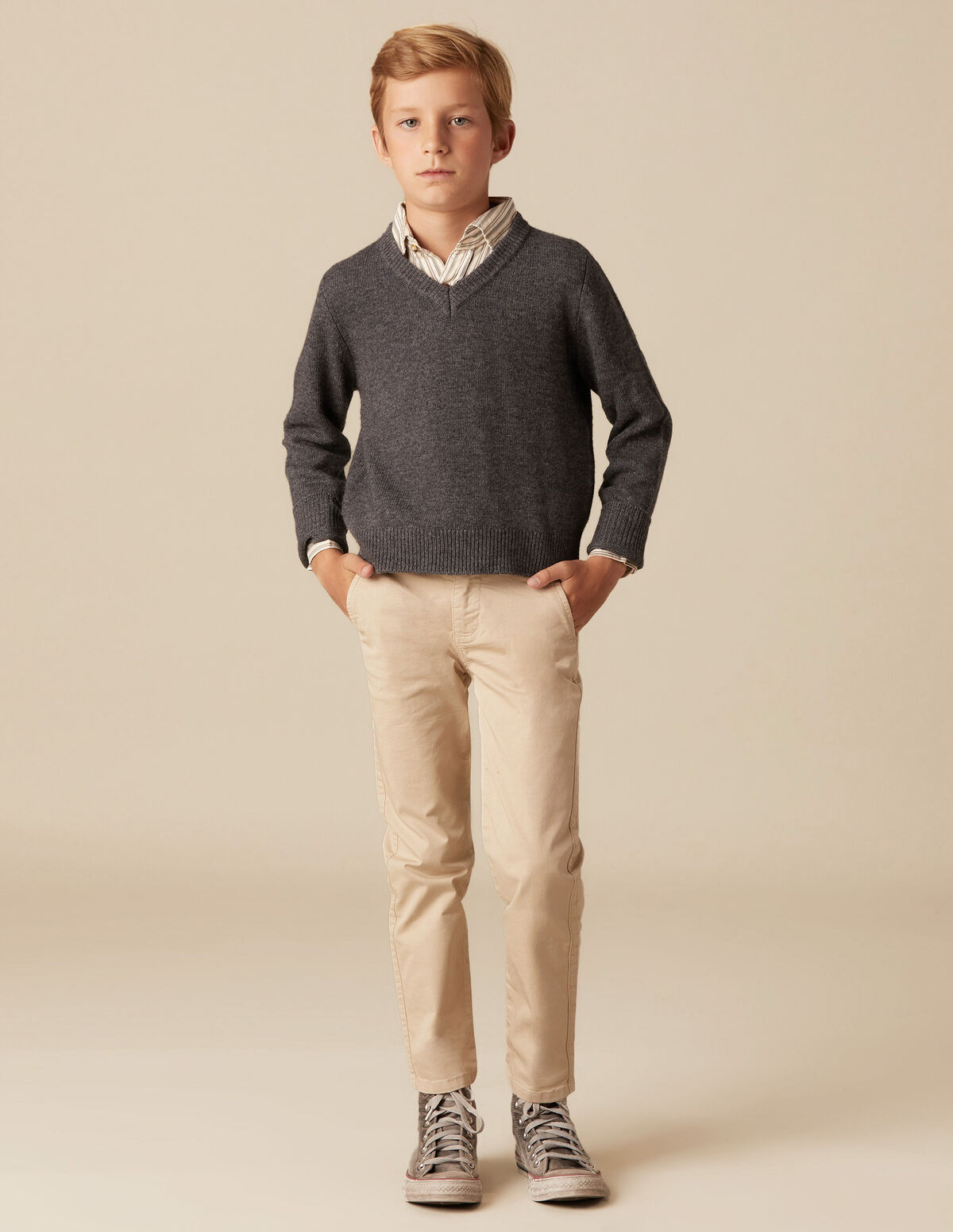 PANTALON CHINO LONG SABLE
