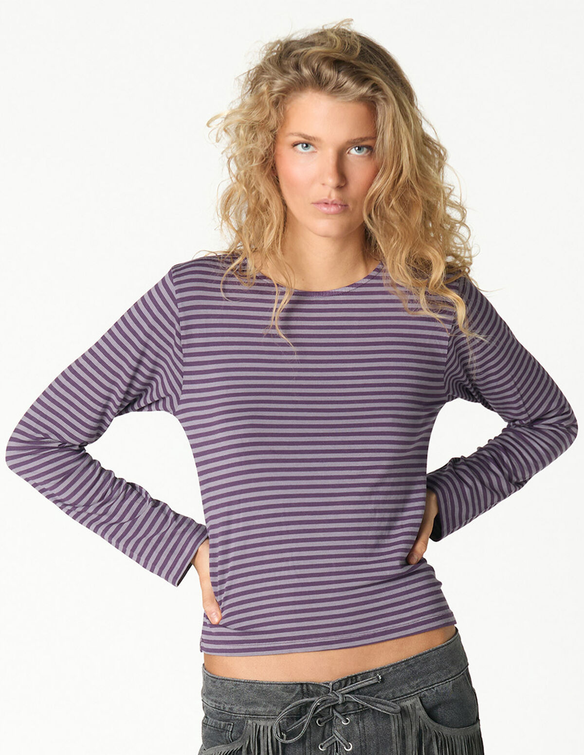 BLUE STRIPED T-SHIRT