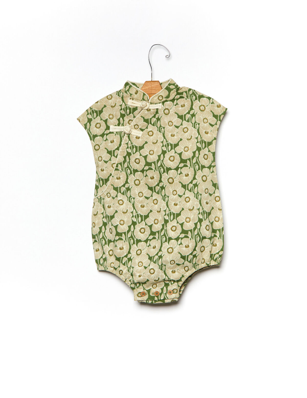Green poppy crossover playsuit - View all - Nícoli