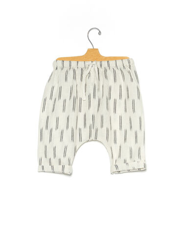 Ecru double stripe long baby bloomers - View all > - Nícoli