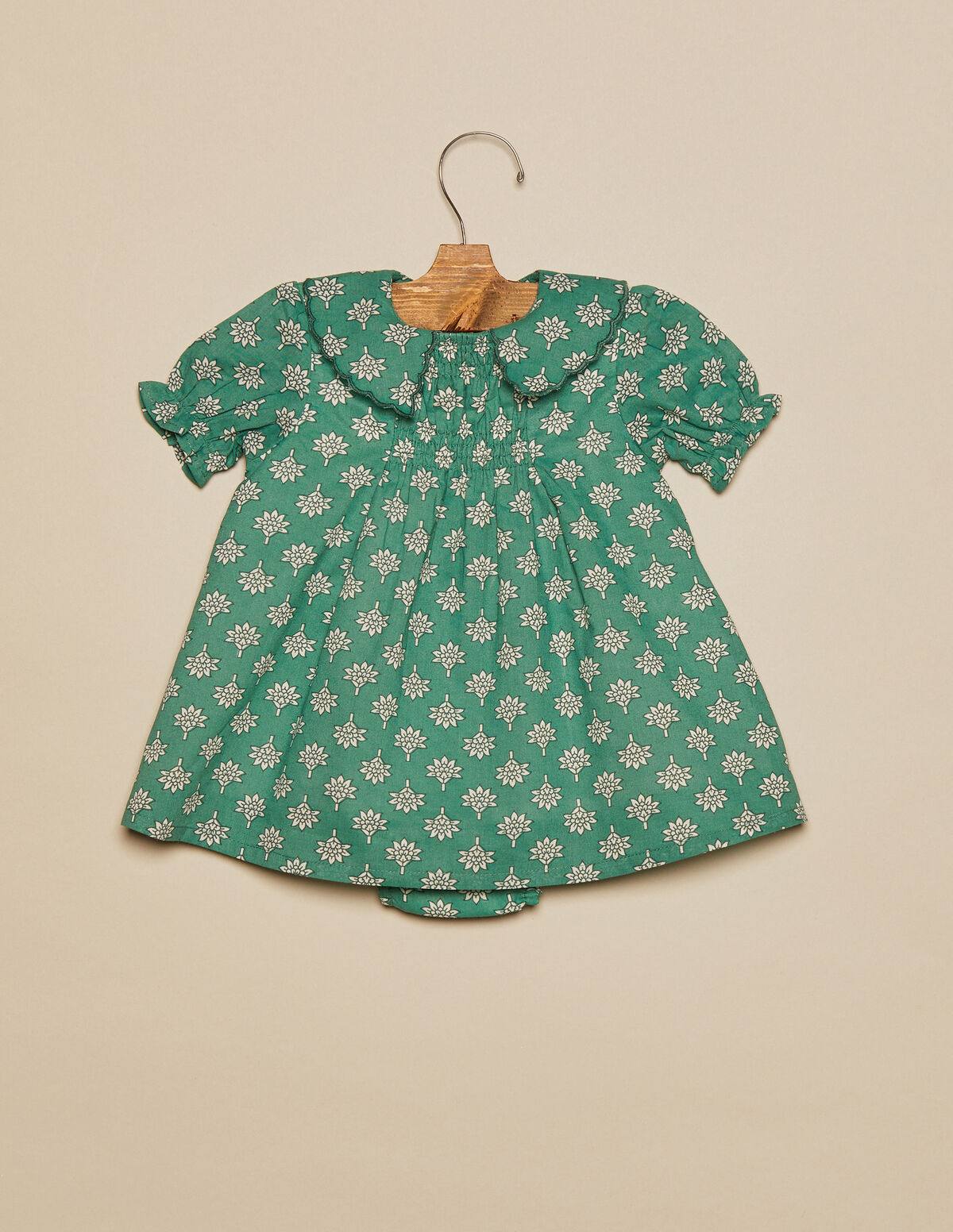 GREEN LEAVES PRINT DRESS