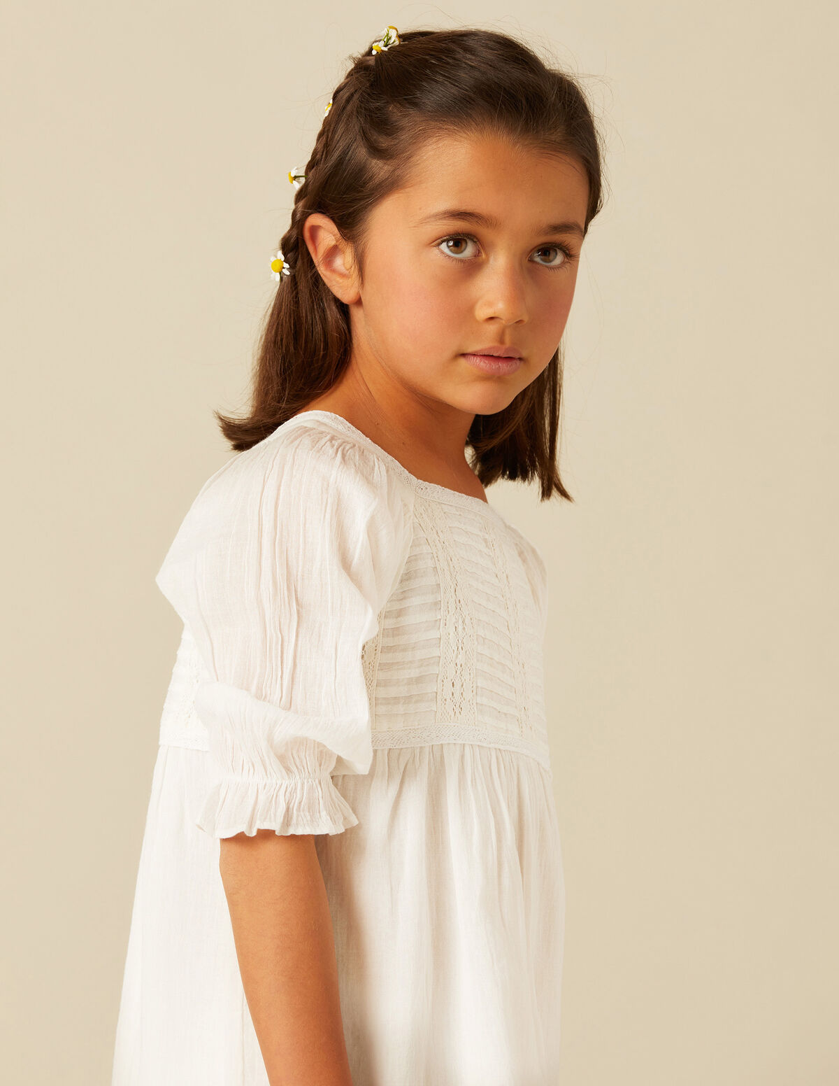 VESTIDO CUADRADO ENCAJES BLANCO