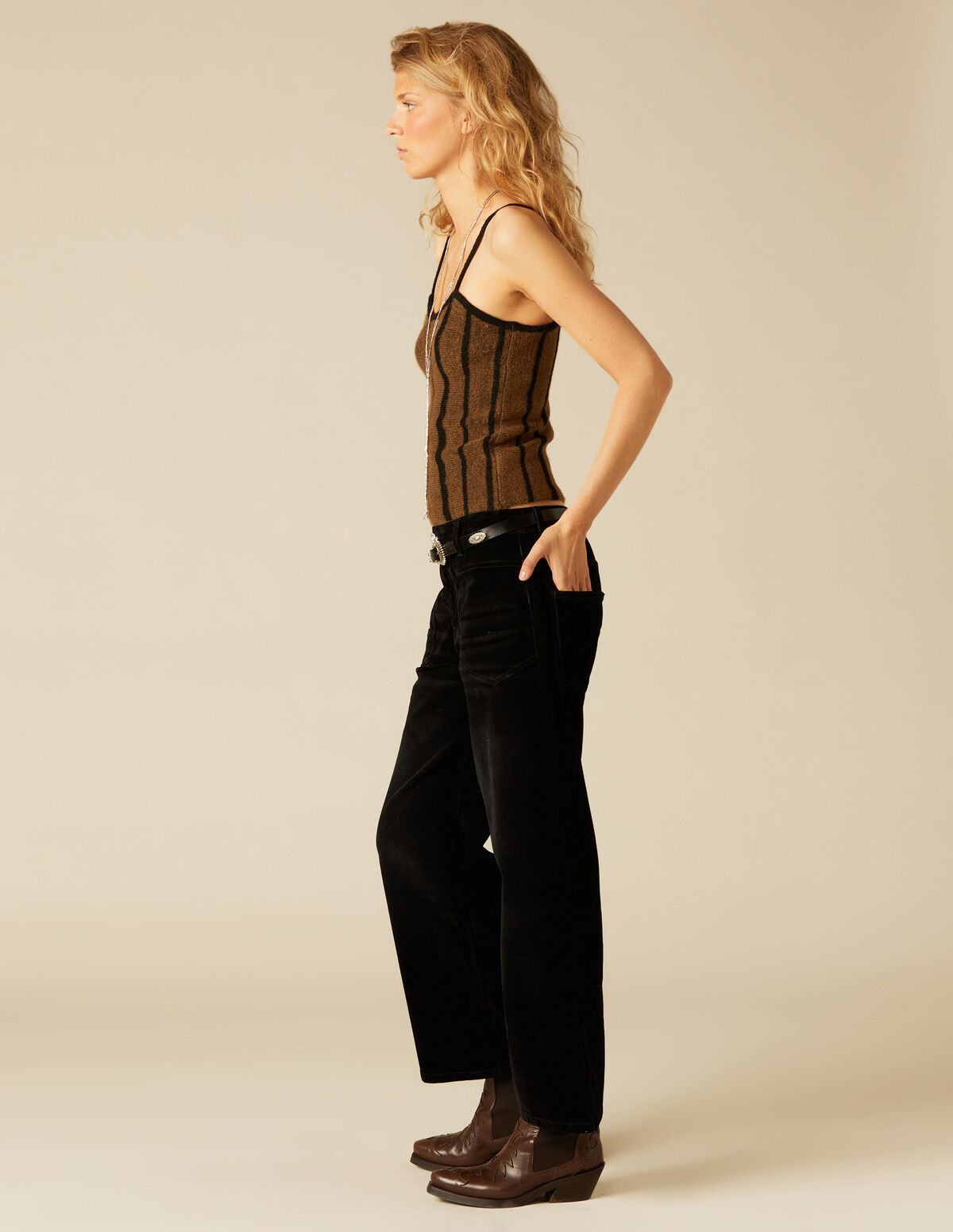 MAROON VELVET TROUSERS