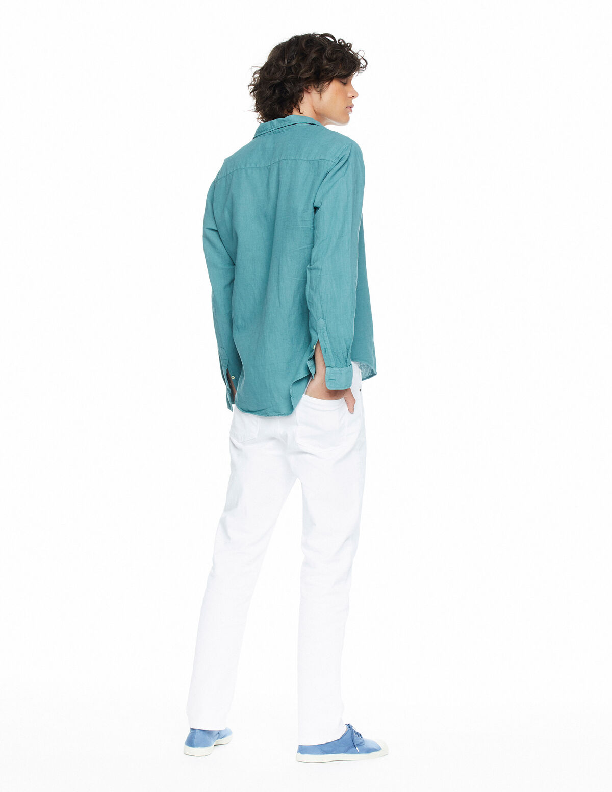 White 5-pocket trousers