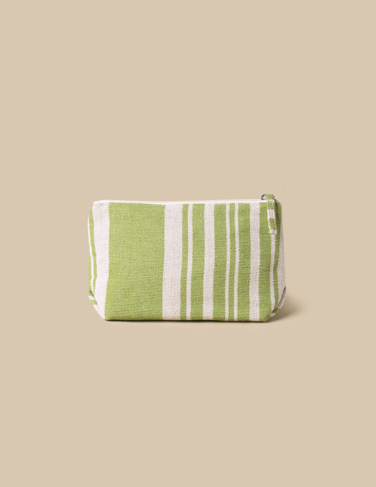 GREEN STRIPED BEACH TOILETRY BAG