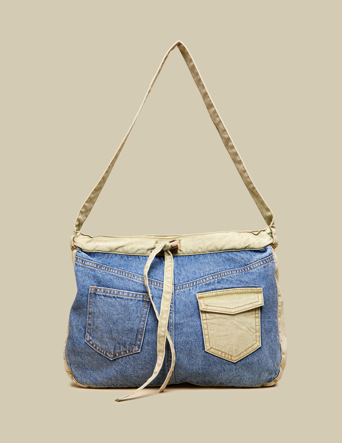 ANTHRACITE DENIM CONTRAST BAG