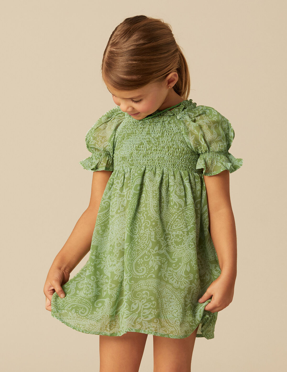 VESTIDO PRINT AMEBAS VERDE