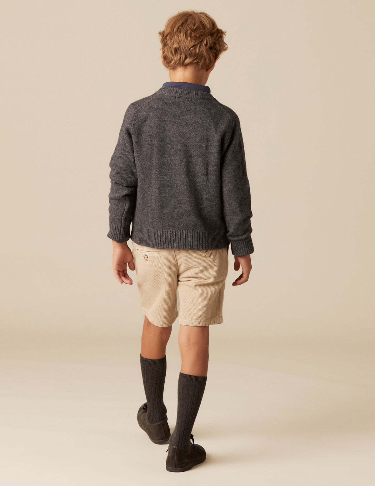 BOYS BLUE CORDUROY CHINO SHORTS