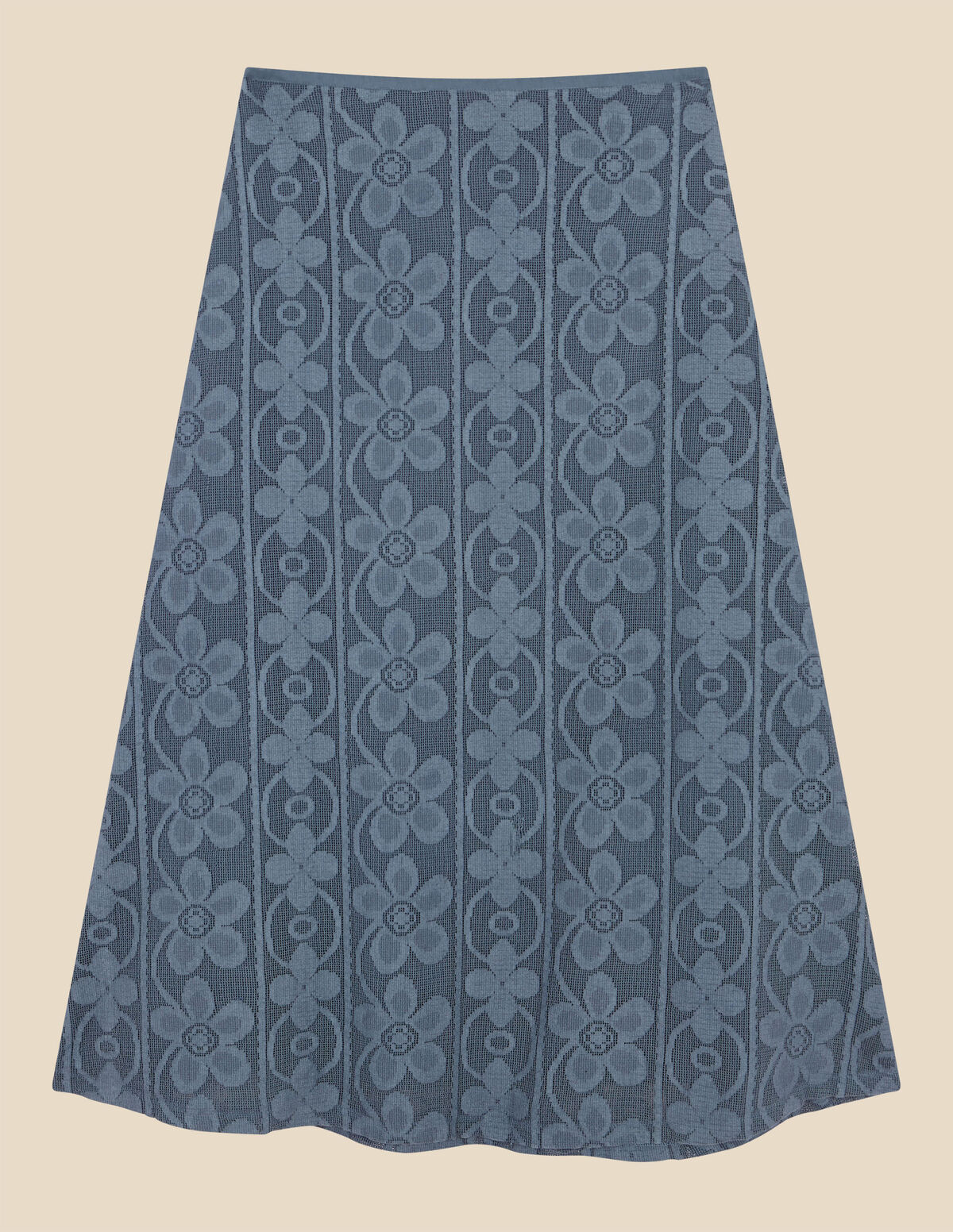 ECRU MOTIF SKIRT